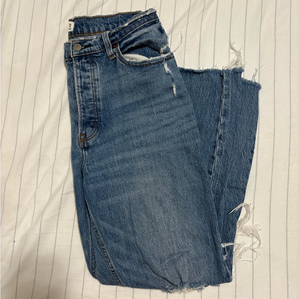 abercrombie ripped dad jeans